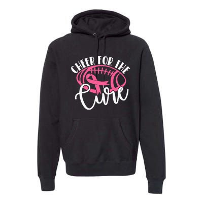 Cheer For The Cure Pink Breast Cancer Awareness  Premium Hoodie