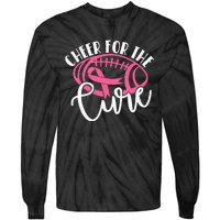 Cheer For The Cure Pink Breast Cancer Awareness  Tie-Dye Long Sleeve Shirt