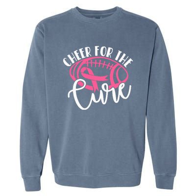 Cheer For The Cure Pink Breast Cancer Awareness  Garment-Dyed Sweatshirt