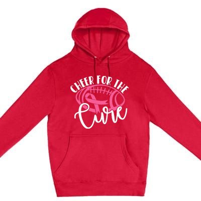 Cheer For The Cure Pink Breast Cancer Awareness  Premium Pullover Hoodie