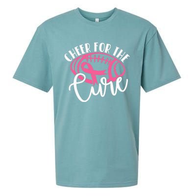 Cheer For The Cure Pink Breast Cancer Awareness  Sueded Cloud Jersey T-Shirt