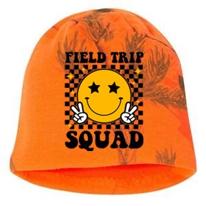 Checkered Field Trip Squad Smiley Face Kati - Camo Knit Beanie