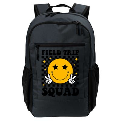 Checkered Field Trip Squad Smiley Face Daily Commute Backpack