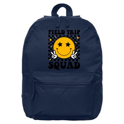 Checkered Field Trip Squad Smiley Face 16 in Basic Backpack