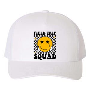 Checkered Field Trip Squad Smiley Face Yupoong Adult 5-Panel Trucker Hat