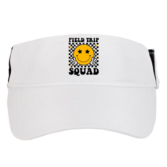 Checkered Field Trip Squad Smiley Face Adult Drive Performance Visor