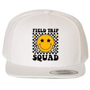 Checkered Field Trip Squad Smiley Face Wool Snapback Cap