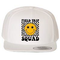 Checkered Field Trip Squad Smiley Face Wool Snapback Cap