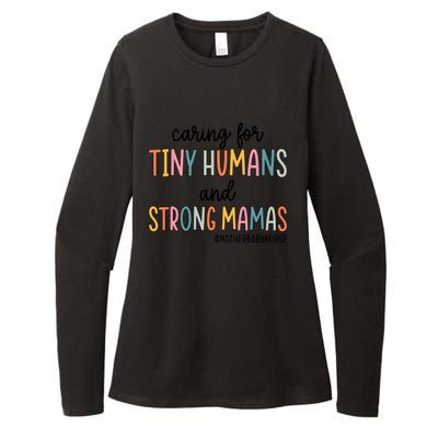 Caring For Tiny Hu And Strong Mamas Mother Nurse Funny Gift Womens CVC Long Sleeve Shirt