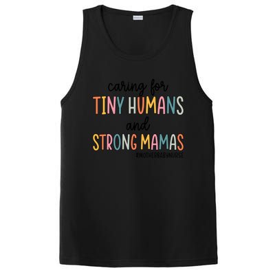 Caring For Tiny Hu And Strong Mamas Mother Nurse Funny Gift PosiCharge Competitor Tank