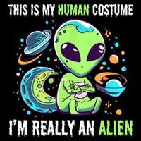 Cute Funny This Is My Human Costume IM Really An Alien Impact Tech Backpack