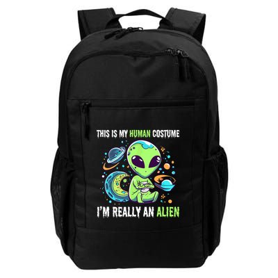 Cute Funny This Is My Human Costume IM Really An Alien Backpack