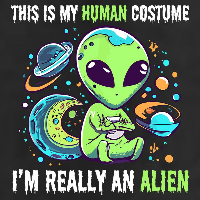Cute Funny This Is My Human Costume IM Really An Alien Adult Drive Performance Visor