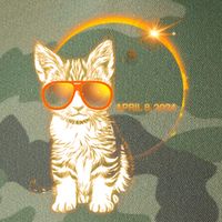 Cool Funny Total Solar Eclipse April 8 2024 Sunglasses Cat Kitten Legacy Tie Dye Trucker Hat