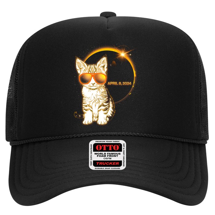 Cool Funny Total Solar Eclipse April 8 2024 Sunglasses Cat Kitten Hat