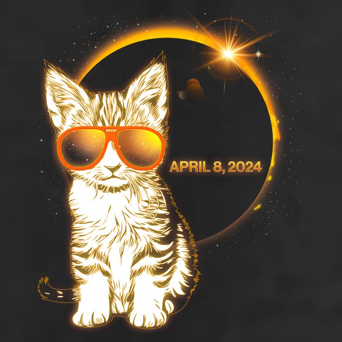 Cool Funny Total Solar Eclipse April 8 2024 Sunglasses Cat Kitten Hat