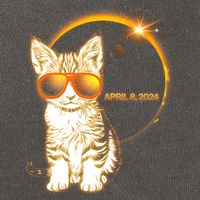 Cool Funny Total Solar Eclipse April 8 2024 Sunglasses Cat Kitten Cotton Canvas Backpack