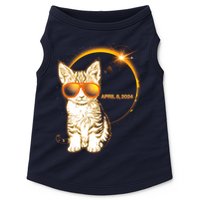 Cool Funny Total Solar Eclipse April 8 2024 Sunglasses Cat Kitten Doggie Tank