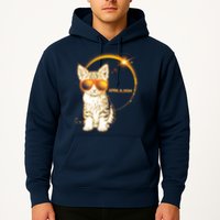 Cool Funny Total Solar Eclipse April 8 2024 Sunglasses Cat Kitten Hoodie