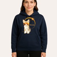 Cool Funny Total Solar Eclipse April 8 2024 Sunglasses Cat Kitten Hoodie