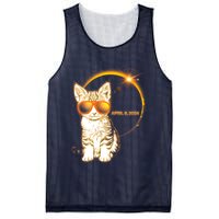 Cool Funny Total Solar Eclipse April 8 2024 Sunglasses Cat Kitten Mesh Reversible Basketball Jersey Tank
