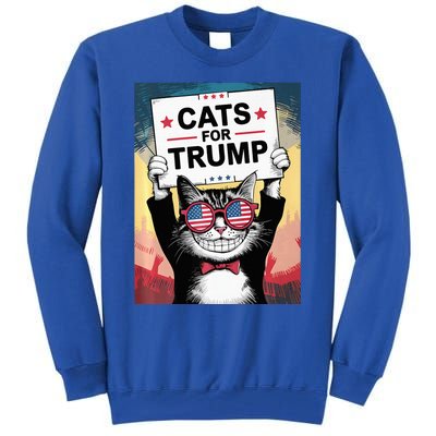 Cats For Trump Vance 2024 Kittens And Ducks For Trump 2024 Tall Sweatshirt