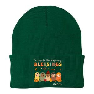 Caring For Thanksgiving Blessings Neonatal Nicu Nurse Fall Knit Cap Winter Beanie