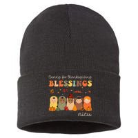 Caring For Thanksgiving Blessings Neonatal Nicu Nurse Fall Sustainable Knit Beanie