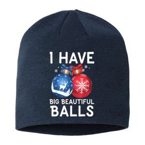 Christmas Funny Tees I Have Big Beautiful Balls Xmas Gift Sustainable Beanie