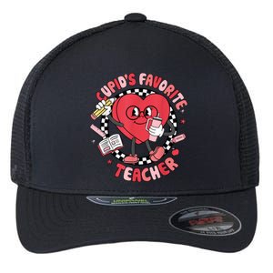 Cupids Favorite Teacher Cute Heart Valentines Day Flexfit Unipanel Trucker Cap