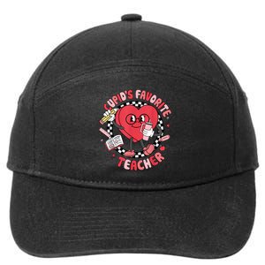 Cupids Favorite Teacher Cute Heart Valentines Day 7-Panel Snapback Hat