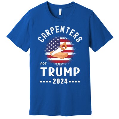 Carpenters For Trump 2024 American Flag Vote Trump Gift Premium T-Shirt