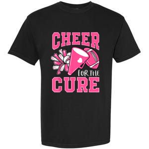 Cheer For The Cure Breast Cancer Awareness Cheerleader Funny Garment-Dyed Heavyweight T-Shirt