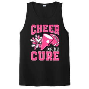 Cheer For The Cure Breast Cancer Awareness Cheerleader Funny PosiCharge Competitor Tank