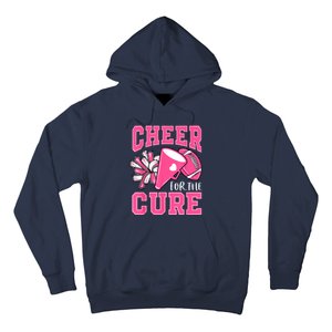 Cheer For The Cure Breast Cancer Awareness Cheerleader Funny Hoodie