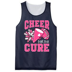 Cheer For The Cure Breast Cancer Awareness Cheerleader Funny Mesh Reversible Basketball Jersey Tank