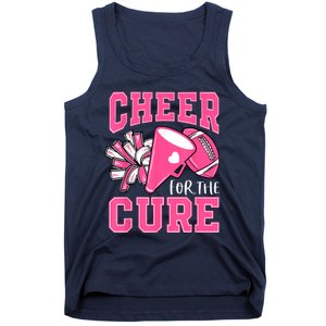 Cheer For The Cure Breast Cancer Awareness Cheerleader Funny Tank Top