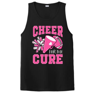 Cheer For The Cure Breast Cancer Awareness Cheerleader Funny PosiCharge Competitor Tank