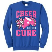 Cheer For The Cure Breast Cancer Awareness Cheerleader Funny Sweatshirt