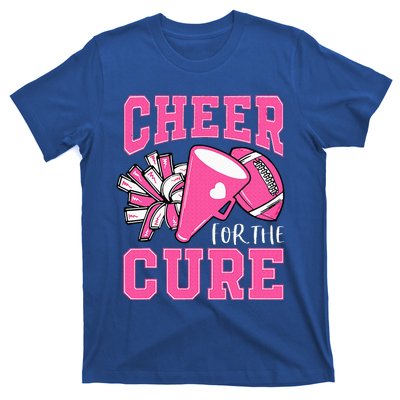 Cheer For The Cure Breast Cancer Awareness Cheerleader Funny T-Shirt