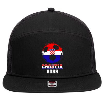 Croatia Football Team - Croatian Flag Football Soccer Fans 7 Panel Mesh Trucker Snapback Hat