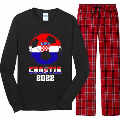 Croatia Football Team - Croatian Flag Football Soccer Fans Long Sleeve Pajama Set