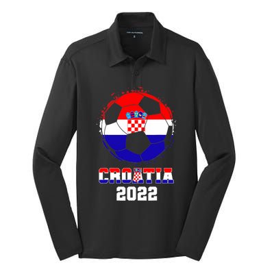 Croatia Football Team - Croatian Flag Football Soccer Fans Silk Touch Performance Long Sleeve Polo