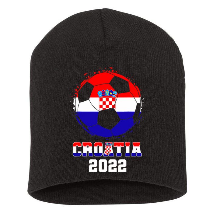 Croatia Football Team - Croatian Flag Football Soccer Fans Short Acrylic Beanie