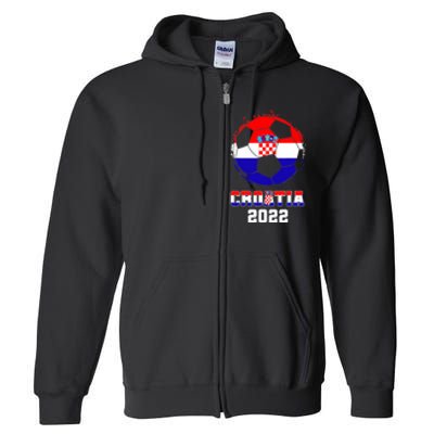 Croatia Football Team - Croatian Flag Football Soccer Fans Full Zip Hoodie