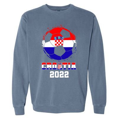 Croatia Football Team - Croatian Flag Football Soccer Fans Garment-Dyed Sweatshirt