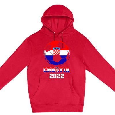 Croatia Football Team - Croatian Flag Football Soccer Fans Premium Pullover Hoodie