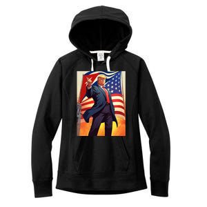 Cubans For Trump 2024 Pro Trump Cubanos Por Trump Cuban Flag Women's Fleece Hoodie