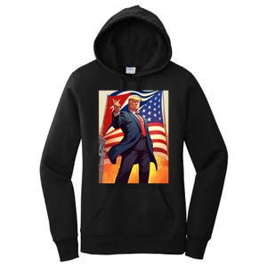 Cubans For Trump 2024 Pro Trump Cubanos Por Trump Cuban Flag Women's Pullover Hoodie