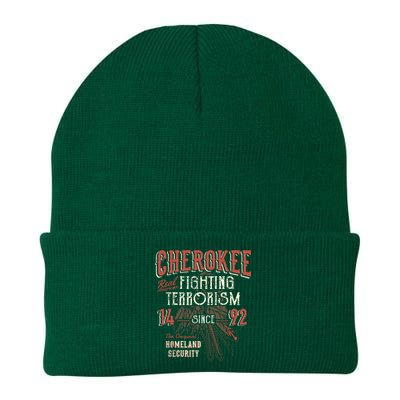 Cherokee Fighting Terrorism Since 1492 Native American Knit Cap Winter Beanie